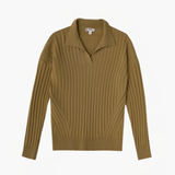Ribbed Polo Neck Sweater