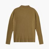 Ribbed Polo Neck Sweater