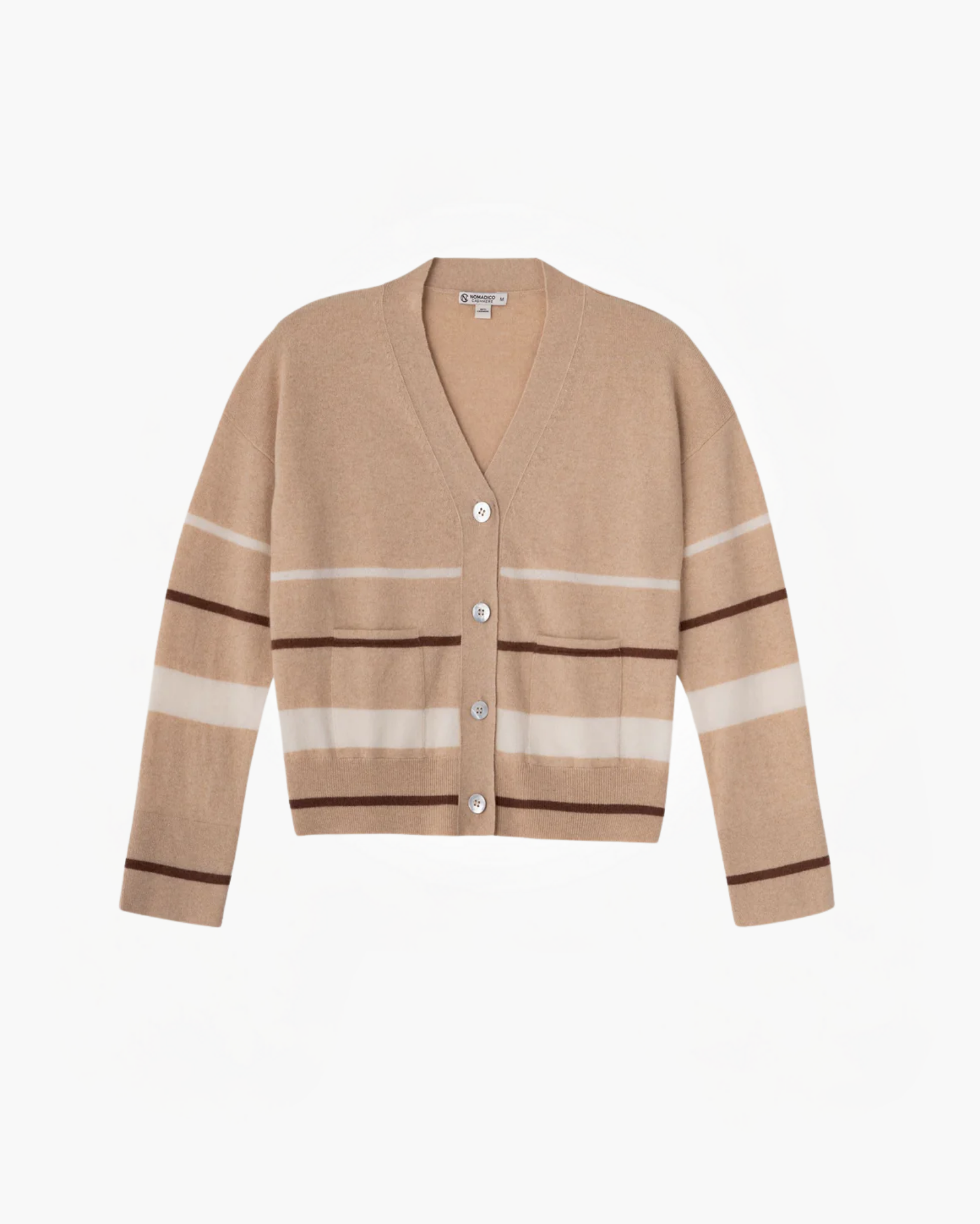 Striped V-neck Cardigan