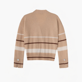 Striped V-neck Cardigan