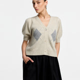 Argyle Knit Cardigan
