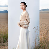 Striped V-neck Cardigan