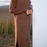 High-Neck Midi Length Dress