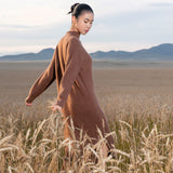 High-Neck Midi Length Dress