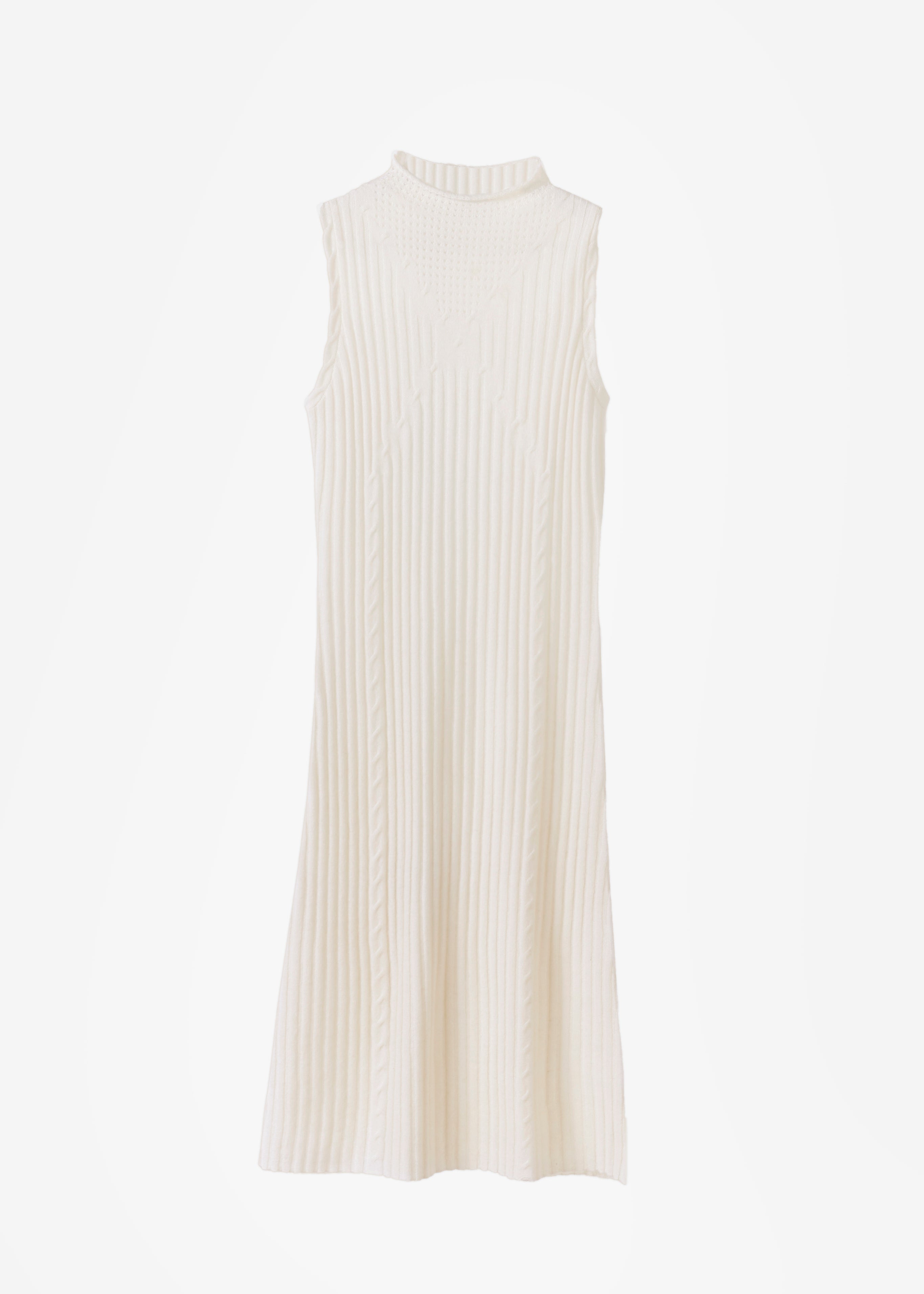 Rib-knit Sleeveless Dress