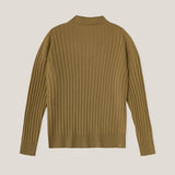 Ribbed Polo Neck Sweater