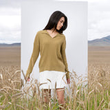 Ribbed Polo Neck Sweater