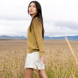 Ribbed Polo Neck Sweater