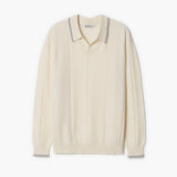 Square Knit Polo Sweater