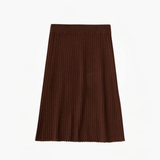 Ribbed Flare Skirt
