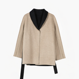 Shawl Lapel Collar Short Coat