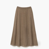Cashmere Flared Maxi Skirt