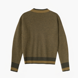 Striped Trim V-neck Sweater
