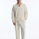 Button Up Waffle Knit Shirt