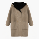 Double Breasted Hooded Coat