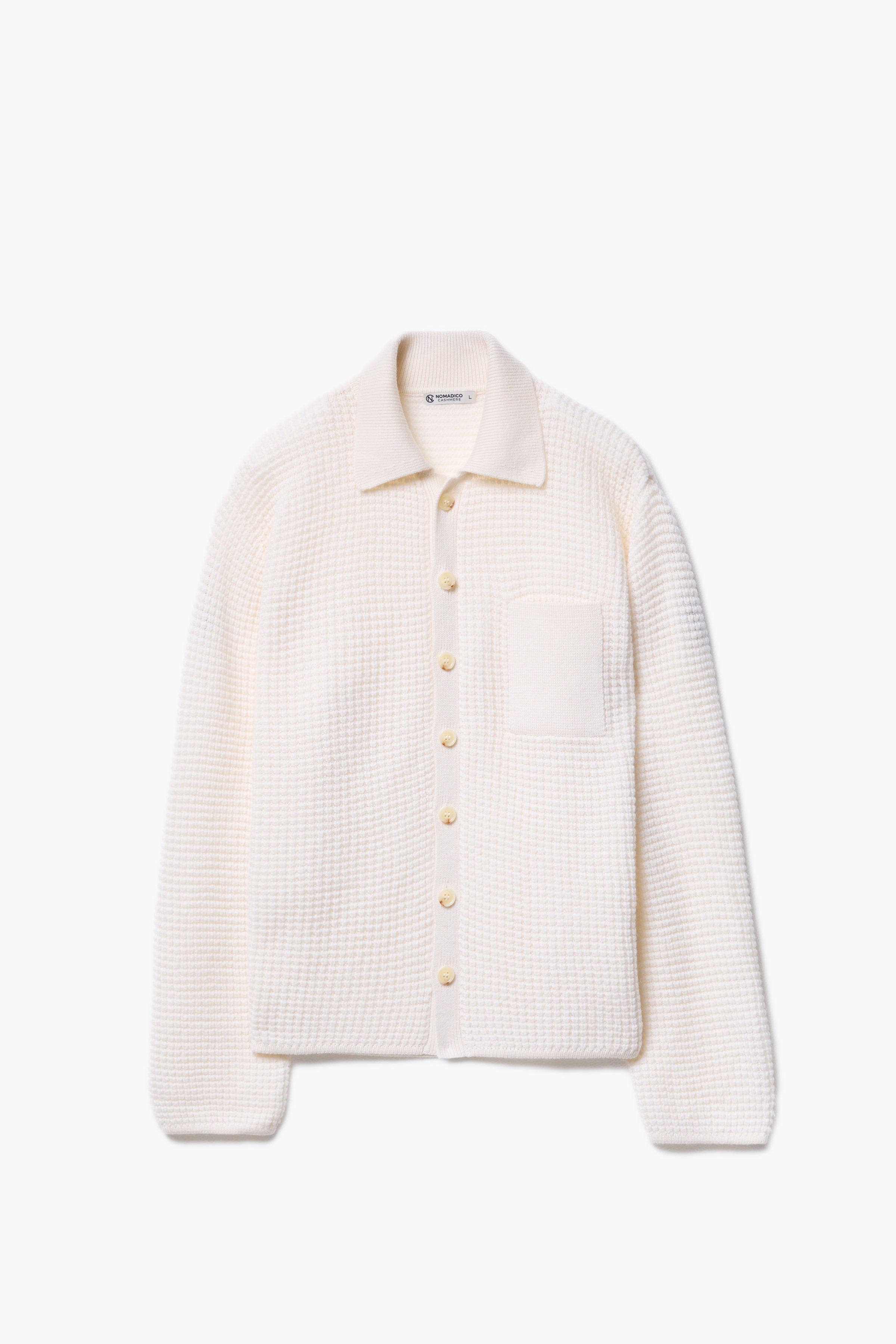 Button Up Waffle Knit Shirt – NOMADICO CASHMERE