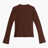Ribbed C-neck Sweater