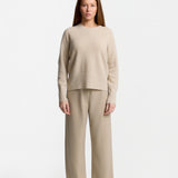 C-Neck Cable Detail Sweater