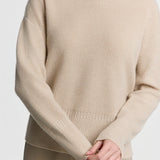 C-Neck Cable Detail Sweater