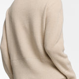 C-Neck Cable Detail Sweater