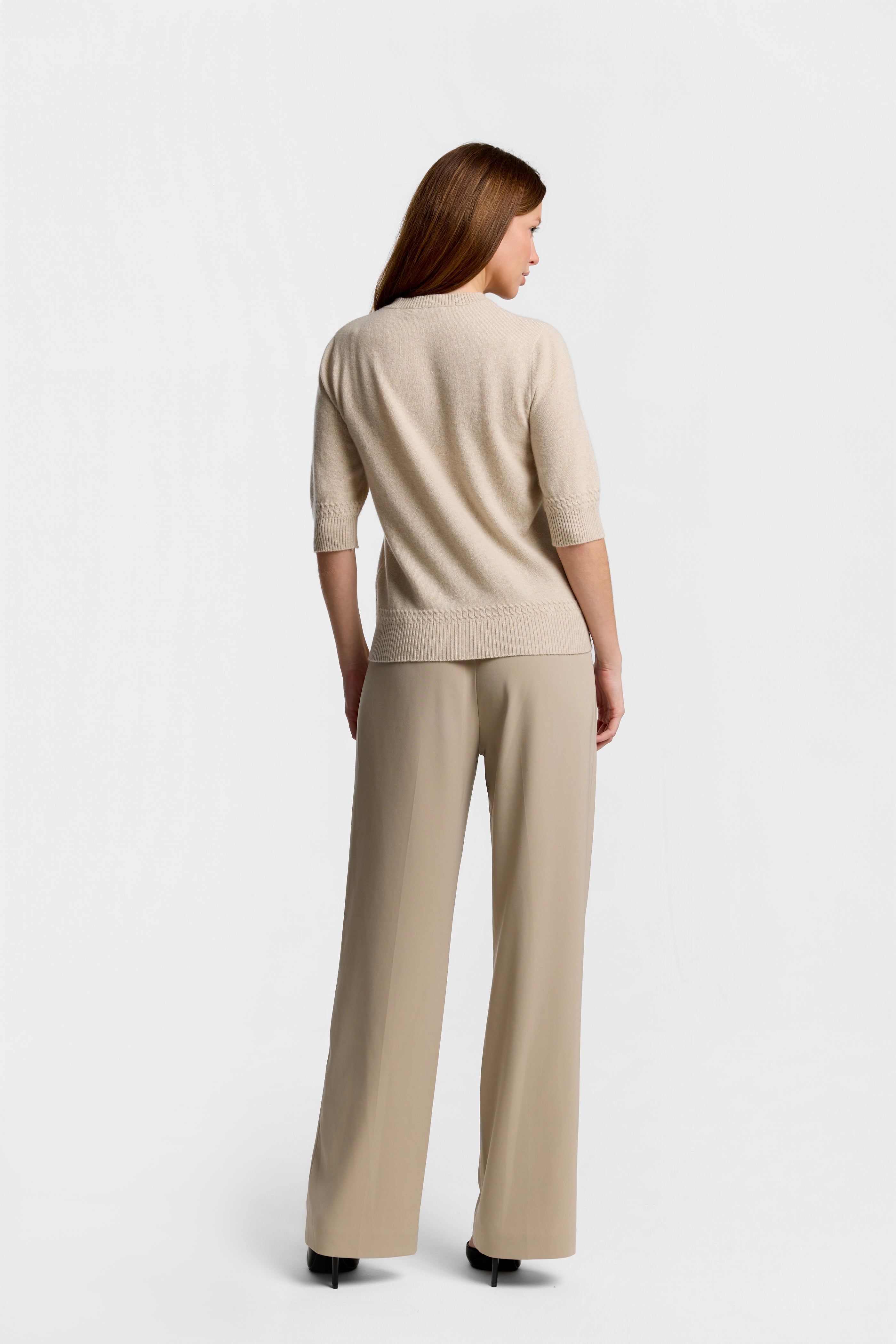 L'or ロル　Short Sleeve Knit かじまり　ベージュ rag & bone Khloe Short Sleeve Open Knit Sweater | Bloomingdale's Women