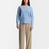 C-Neck Cable Detail Sweater