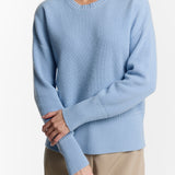 C-Neck Cable Detail Sweater