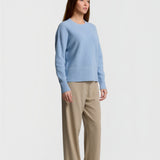 C-Neck Cable Detail Sweater