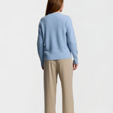 C-Neck Cable Detail Sweater