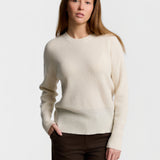 C-Neck Cable Detail Sweater
