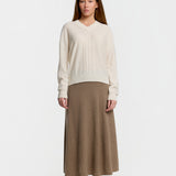 V-Neck Cable Knit Sweater