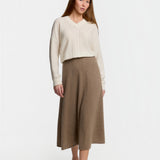 Cashmere Flared Maxi Skirt
