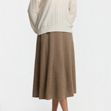 Cashmere Flared Maxi Skirt