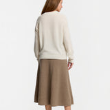 Cashmere Flared Maxi Skirt