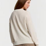 V-Neck Cable Knit Sweater