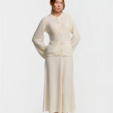 Cashmere Flared Maxi Skirt