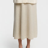 Cashmere Flared Maxi Skirt