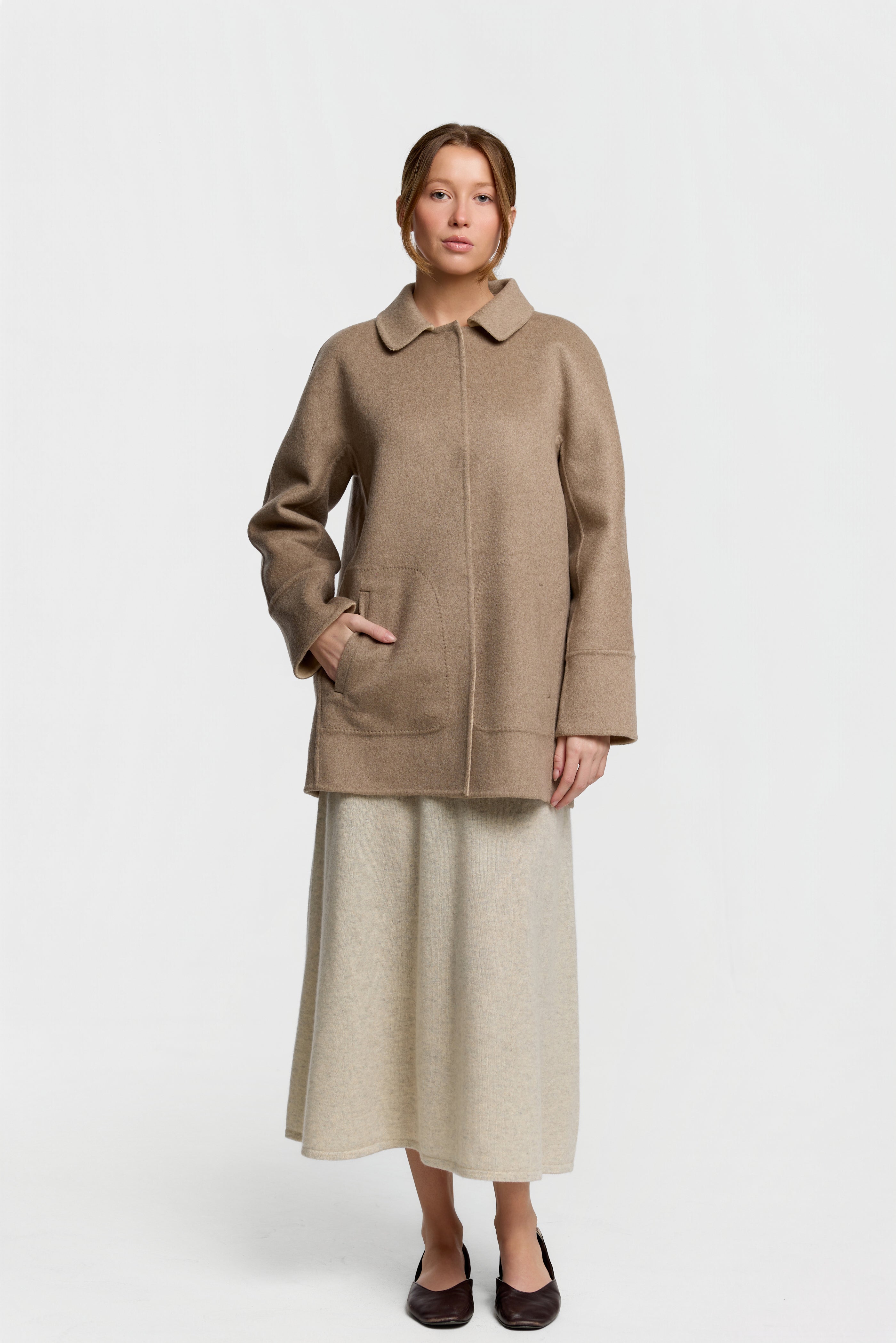 Cashmere Reversible Half Coat – NOMADICO CASHMERE