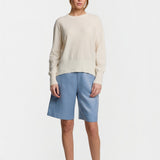 C-Neck Cable Knit Sweater