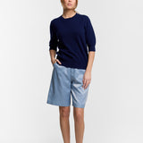 Short Sleeve Cable Detail Top