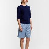 Short Sleeve Cable Detail Top