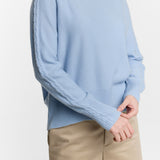 C-Neck Cable Knit Sweater