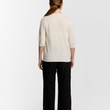 Short Sleeve Cable Detail Top