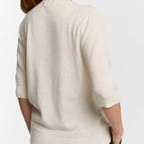 Short Sleeve Cable Detail Top