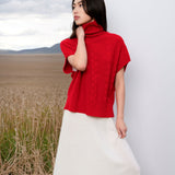 Cable-knit Turtleneck Vest