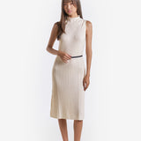 Rib-knit Sleeveless Dress