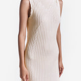 Rib-knit Sleeveless Dress