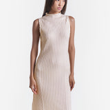 Rib-knit Sleeveless Dress