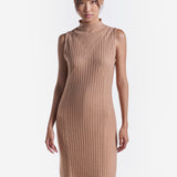 Rib-knit Sleeveless Dress