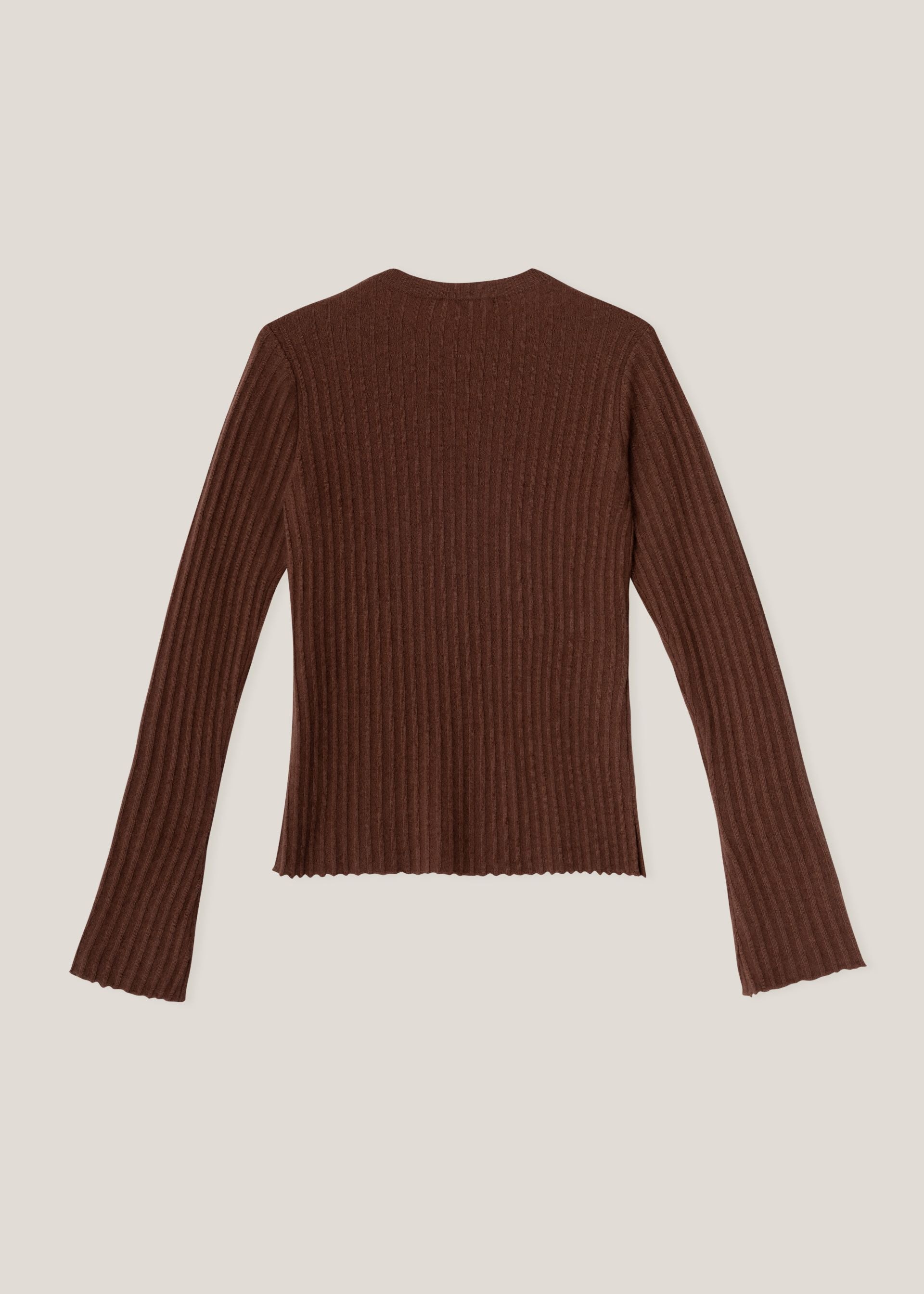 Ribbed C-neck Sweater